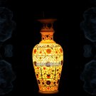 18" Antique Marble High Quality Inlay Work Decorative Flower Vase Gift Fine Arts 18" Antique Marble High Quality Inlay Work Decorative Flower Vase Gift Fine Arts