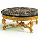 36" Modern Round Marble Hallway Table Top Stunning Inlay Art Bedroom Decor E750