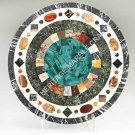 36" Multi Stone Marble Round Coffee Cafe Table Top Malachite Inlay Decor H4973A 36" Multi Stone Marble Round Coffee Cafe Table Top Malachite Inlay Decor H4973A