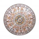 48" White Marble Round Dining Garden Table Top Marquetry Inlay Patio Decor E1062 48" White Marble Round Dining Garden Table Top Marquetry Inlay Patio Decor E1062