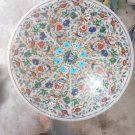 36" White Round Marble Dining Table Top Collectible Inlay Furniture Decor E1136 36" White Round Marble Dining Table Top Collectible Inlay Furniture Decor E1136
