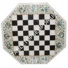 36" Chess Marble Decorative Dining Table Top Seashell Malachite Inlay Art H4906B 36" Chess Marble Decorative Dining Table Top Seashell Malachite Inlay Art H4906B