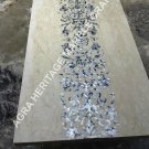 6'x3' Italian Marble Hallway Center Dining Top Table Seashell Furniture E334
