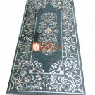 4'x2' Green Marble Dining Hallway Table Top Mother of Pearl Inlay Decor E1145