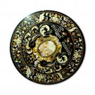 36" Elegant Marble Dining Center Table Top Pietra Dura Inlay Outdoor Decor E1069