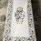 6'x3' White Marble Large Dining Top Table Pauashell Gemstone Inlay