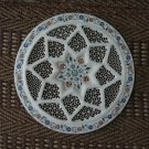 18" White Marble Plate Fine Lattice Work Inlaid Kitchen Decor Cyber Monday Gifts 18" White Marble Plate Fine Lattice Work Inlaid Kitchen Decor Cyber Monday Gifts