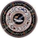 Black Marble Dining Round Table Top Scagliola Inlay Living Room Patio Decor E746 Black Marble Dining Round Table Top Scagliola Inlay Living Room Patio Decor E746
