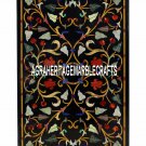 Black Marble Dining Table Top Precious Inlay Multi Floral Arts Home Decor H3329