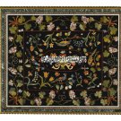 Black Marble Dining Center Table Top Marquetry Floral Inlay Design Decor H3969