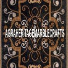 Black Marble Dining Table Top Marquetry Inlay Handmade Living Room Decor H3237