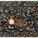 50"x38" Marble Dining Center Inlay Table Top Handicraft Marquetry Inlay E1685