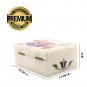 4"x3"x2" Marble White Jewelry Storage Box Lapis Elephant Inlaid Floral Art Gifts