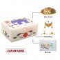 4"x3"x2" Marble White Jewelry Storage Box Lapis Elephant Inlaid Floral Art Gifts