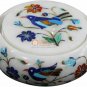 Handicraft Inlay Design Round Marble Coasters Multi Floral Halloween GIft E1992