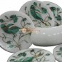 Malachite Inlay Parrot Floral Arts Marble Coaster Set (Set of 6) Gift E1990