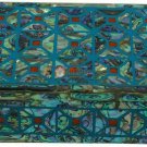 Random Pauashell Marble Jewelry Storage Box Semi Precious Inlay Stone Gift E1937