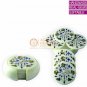 White Marble Coffee Coaster Set Inlay Stone Lapis Paua Shell Floral Art E1942