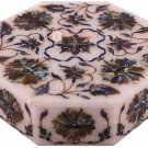 5"x5"x2" Marble Jewelry Cutom Box Inlay Pauashell Floral Marqutery Veterans Gift