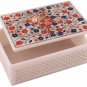 6"x4"x2" Marble White Jewelry Storage Box Lapis Marqutery Fine Floral Art Gifts