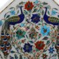 12" Marble White Top Coffee Table Lapis Peacock Floral Pietradura Veterans Gifts