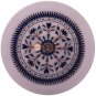 10" White Collectible Unique Round Desk Plate Lapis Inlay Italian Veterans Gifts