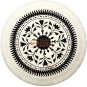 10" White Collectible Unique Round Desk Plate Lapis Inlay Italian Veterans Gifts