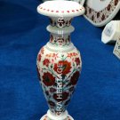 15" White Marble Flower Vase Marquetry Floral Handmade Inlay Deisgn Decor E180