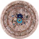 12" Modern Inlay Fruit Storage Bowl Mop Semi Precious Floral Art Christmas Gifts 12" Modern Inlay Fruit Storage Bowl Mop Semi Precious Floral Art Christmas Gifts