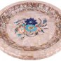 12" Modern Inlay Fruit Storage Bowl Mop Semi Precious Floral Art Christmas Gifts