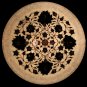 12" Marble White Collectible Dish Plate Black Z Inlay Floral Art Christmas Gifts