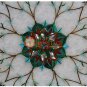 12" Marvulesh Round Dining Plate Lapis Marquetry Floral Precious Columbus Gift
