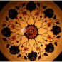 12" Marvulesh Round Dining Plate Lapis Marquetry Floral Precious Columbus Gift