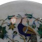8" White Dish Collectible Plate Lapis Peacock Semi Precious Art Christmas Gifts
