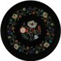 12" Black Marble Decorative Plate Mop Inlay Semi Precious Patio Veterans Gift