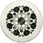 10" Marble Dish Plate Malachite Inlay Floral Fine Art New Year Eve Gift Special