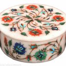 4"x4"x2" Marble Jewellery Box Malachite Collectible Art Marquetry Ramzan Special