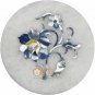 White Marble Coaster Set Handicraft Inlay Precious Stone Floral Arts Decor E1981
