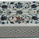 Filigree Design Marble Handicraft Jewelry Box Pauashell Precious Inlay Art E2011