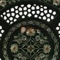 10" Black Collectible Plate Mop Inlay Floral Filigree Art Christmas Gift Special