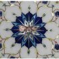 12" Marble White Dinner Plate Lapis Inlaid Marquetry Floral Columbus Gifts Decor