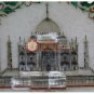 15" White Round Plate Taj Mahal Inlay Multi Stone Floral Art Veterans Gift Decor