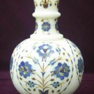 10" White Marble Decorative Flower Vase Lapis Lazuli Inlay Floral Arts Gifts 10" White Marble Decorative Flower Vase Lapis Lazuli Inlay Floral Arts Gifts