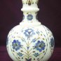 10" White Marble Decorative Flower Vase Lapis Lazuli Inlay Floral Arts Gifts