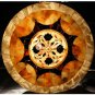 12" Marble Random Inlaid Serving Plate Mop Semi Precious Stone Christmas Gift