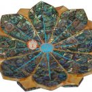 10" Random Art Dry Fruit Storage Bowl Inlay Pauashell Stone Christmas Gifts Deco 10" Random Art Dry Fruit Storage Bowl Inlay Pauashell Stone Christmas Gifts Deco