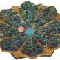 10" Random Art Dry Fruit Storage Bowl Inlay Pauashell Stone Christmas Gifts Deco
