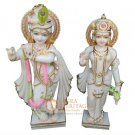 24" Decorative Marble Radha Krishna Statue Handmade Traditional Gift Decor E1482