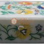 4"x3"x2" Marble White Jewelry Vintage Box Semi Precious Floral Inlay Arts Decor