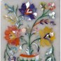 4"x3"x2" Marble White Jewelry Vintage Box Semi Precious Floral Inlay Arts Decor